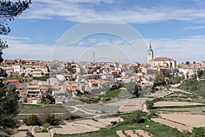 Viewpoint overlooking the town of Colmenar de Oreja and its surroundings in Madrid, Spain photo