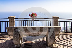 Viewpoint in Pogerola village, Amalfi coast, Italy