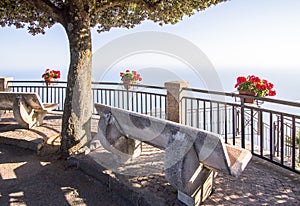 Viewpoint in Pogerola village, Amalfi coast, Italy