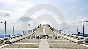 Viewpoint in the port of SantoÃ±a, Autonomus Community of Cantabria photo