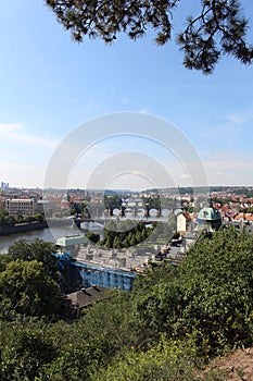 Viewpoint of Prague and the Charles Bridge Czech Republic