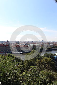 Viewpoint of Prague and the Charles Bridge Czech Republic