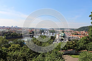 Viewpoint of Prague and the Charles Bridge Czech Republic