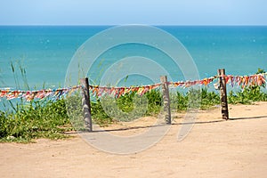 Viewpoint of Ribbons of Senhor do Bonfim in Trancoso. Trancoso is a district of Porto Seguro Bahia, Brazil