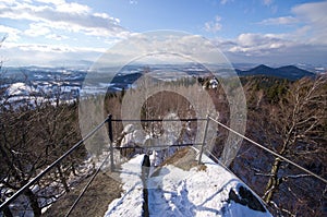 Viewpoint in Rudawy Janowickie mountains, Poland