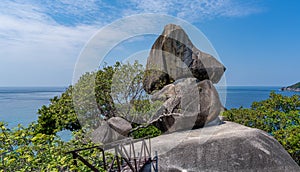 Viewpoint - Sailboat Rock, Ao Kuerk Bay in Mu Ko Similan National Park on the Similan Islands in the Andaman Sea