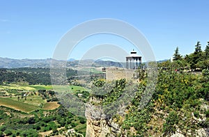 Viewpoint on the Serrania de Ronda, city of Ronda in the province of Malaga, Spain