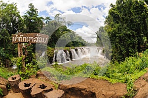 Viewpoint of Tad Pha Souam waterfall Bajeng National Park, Paksa South Laos.