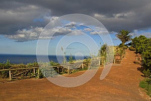 Viewpoint to the ocean at Nordeste, San Miguel, Azores photo