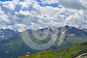 Viewpoint tower on Stubnerkogel mountains Bad Gastein