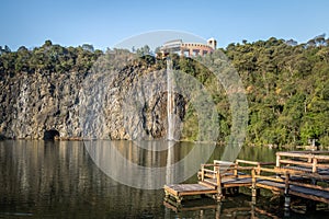 Viewpoint and waterfall at Tangua Park - Curitiba, Brazil photo