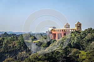 Viewpoint and waterfall at Tangua Park - Curitiba, Brazil