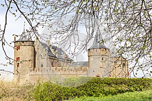 Views of the 700 year old castle `Muiderslot`, Netherlands