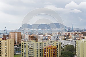 Views of Algeciras, the port and the rock of gibraltar