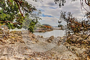 Views along the beautiful shorelines of the Gulf Islands off the shores of Vancouver Island