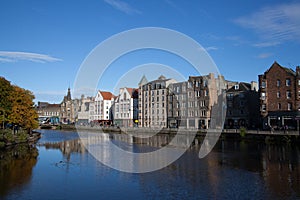 Views along the shore at Leith, Edinburgh, Scotland in the UK