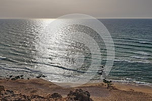 Views of Argaman Beach in Netanya in israel