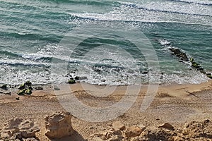 Views of Argaman Beach in Netanya in israel