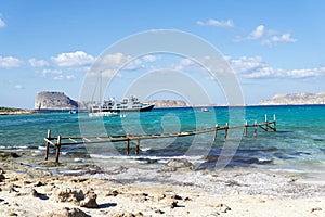 Views of the Bay of Balos, the confluence of three seas.