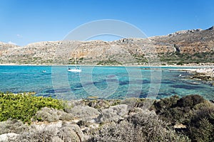 Views of the Bay of Balos, the confluence of three seas.