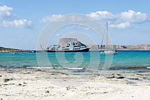 Views of the Bay of Balos, the confluence of three seas.