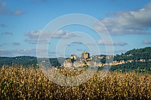 Views of the Castelnaud castle in the Dordogne valley from VÃÂ¨zac. France photo