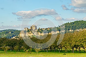 Views of the Castelnaud castle in the Dordogne valley from VÃÂ¨zac.France photo