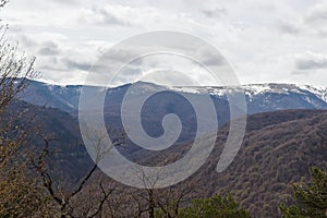 Views of the Caucasus mountains