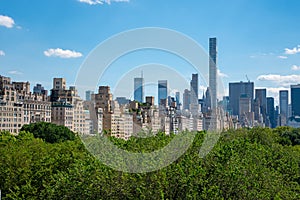 Views of Central Park from the roof top of the MET