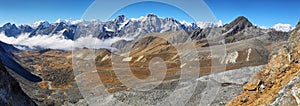 Views from Cho La pass in Everest region, Nepal