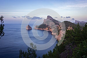 Views from Colomer viewpoint in Formentor Spain