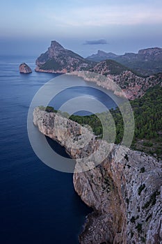 Views from Colomer viewpoint in Formentor Spain