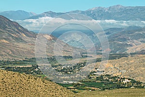 Views of colorful mountains from Tilcara