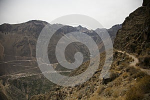 Views of CosÃ±inhua and Malata during a walk through the Colca Canyon in Peru. photo