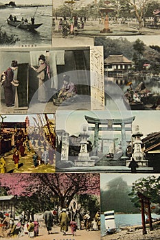 Vintage postcards. Japan