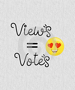 Views equal votes photo