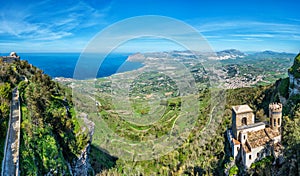 Views from Erice in Sicily, Italy