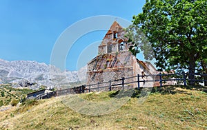 Views of ermitage in Torrebarrio village, Spain