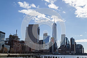 Views of the financial district from Tribeca (NYC)