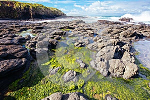 Views of Flinders Blowhole in Victoria Australia