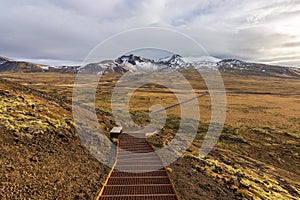 Views of the glacier Snaefellsjokull  Iceland