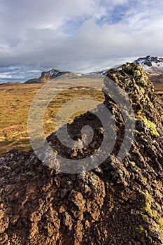 Views of the glacier Snaefellsjokull  Iceland