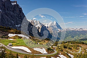 Views from Grosse Scheidegg towards Grindelwald