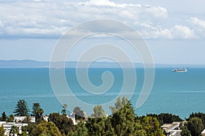 Views of the Gulf of Tunis from Byrsa, Carthage, Tunisia