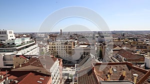 Views from the heights of the city of Madrid. Panoramic of the entire city from an elevated site of the capital.