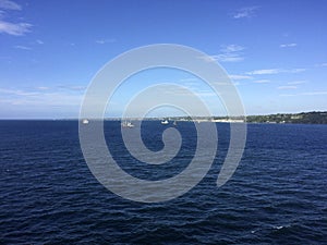 Views of Honiara from a cruise ship, Solomon Islands.