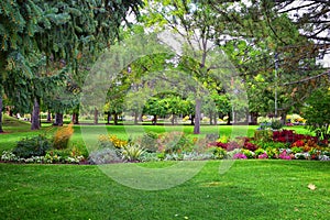 Views from the International Peace Gardens which is a botanical garden located in Jordan Park in Salt Lake City, Utah which was co