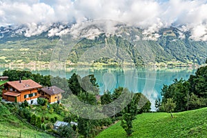 Views of Iseltwald and Brienzersee in Switzerland photo