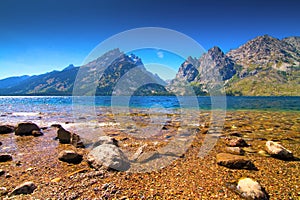 Views of the Jenny and Jackson Lakes in the Grand Teton National Park, Wyoming