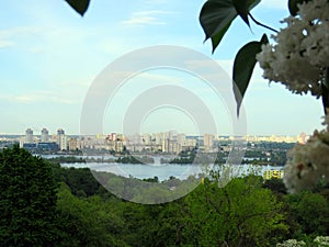 Views of Kiev from botanical garden